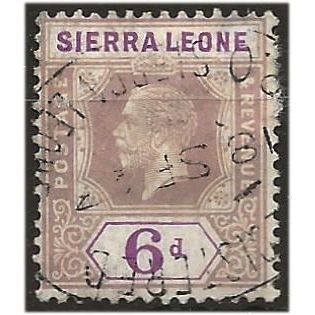 Sierra Leone 1912 SG119 6d Dull & Bright Purple Fine Used . .. .