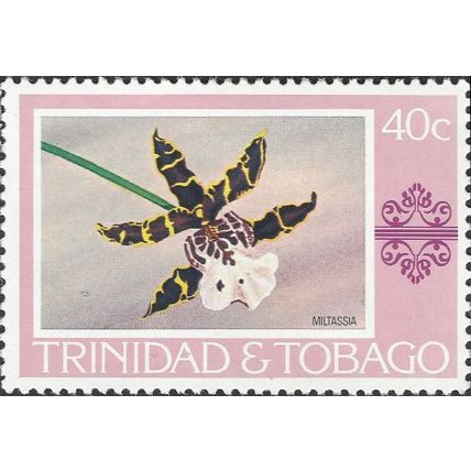 TRINIDAD AND TOBAGO, FLOWER, Orchid, Miltassia, pink 1978, 40c