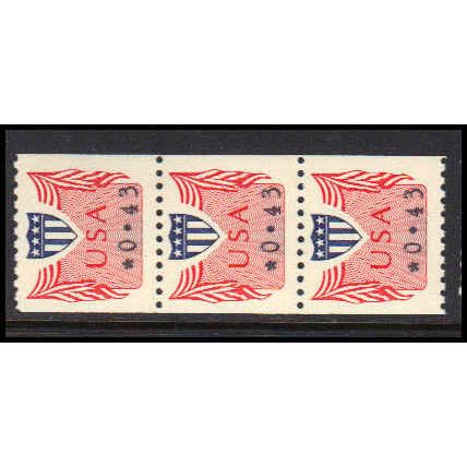 CVP31 43c Shield Very Fine MNH Dry Gum Strip of 3 PA5230