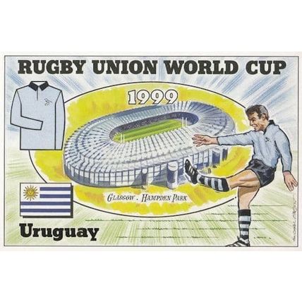 Uruguay at Hampden Park Stadium Rugby World Cup Uniform Postcard