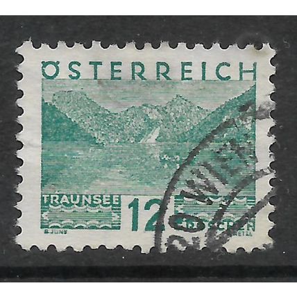 AUSTRIA 1932 LANDSCAPES 12g GREEN TRAUNSEE SG 679 FINE USED#