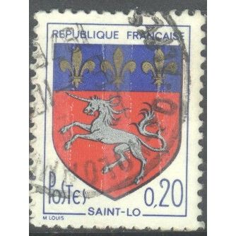 France stamps 1966 - 20c Saint-Lo, Arms - used 3