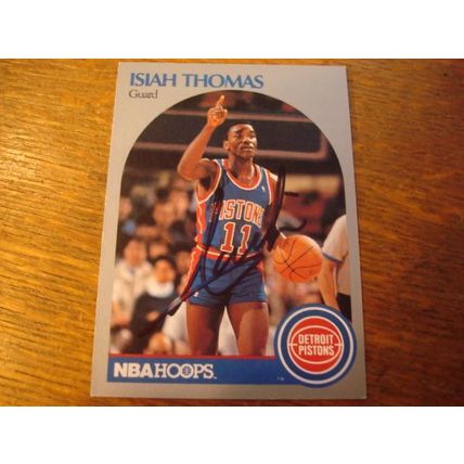 1990 Topps, Autograph w/COA, ISIAH THOMAS, Pistons