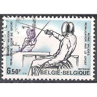 Belgique 1977 Michel 1916 O Cote (2008) 0.25 € Escrime Cachet rond
