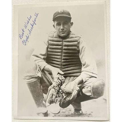 Clyde Sukeforth (d. 1991) Signed Autographed Vintage 8x10 Photo Brooklyn Dodgers