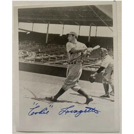 Cookie Lavagetto (d. '90) Signed Autographed Vintage 8x10 Photo Brooklyn Dodgers
