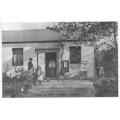 Police Station & Post Office Constantia Cape Town Reproduction Postcard
