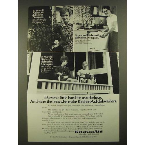 1969 KitchenAid Dishwashers Ad - It's Even a Little Hard For Us to Believe