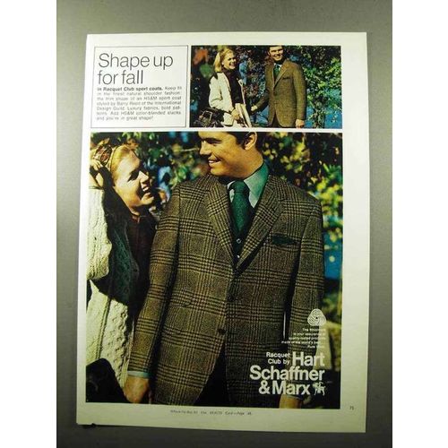 1969 Hart Schaffner & Marx Racquet Club Sport Coats Ad