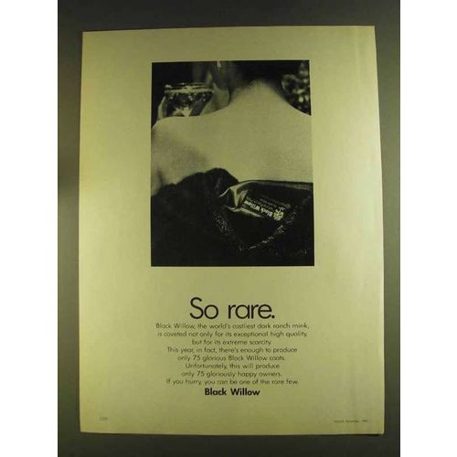 1980 Black Willow Coats Ad - So Rare