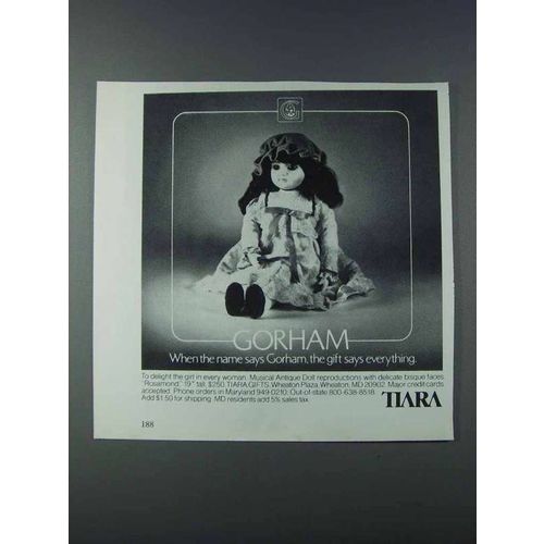 1981 Gorham Rosamond Musical Antique Doll Ad