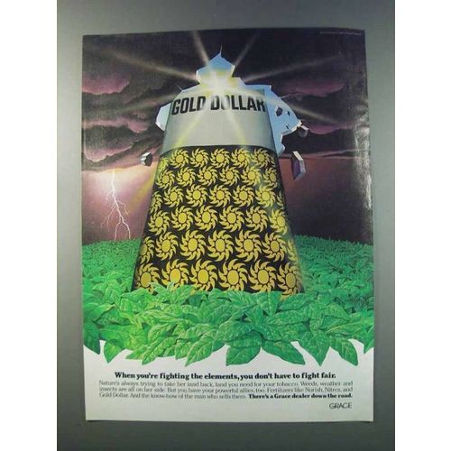 1981 Grace Gold Dollar Fertilizer Ad - Don't Fight Fair