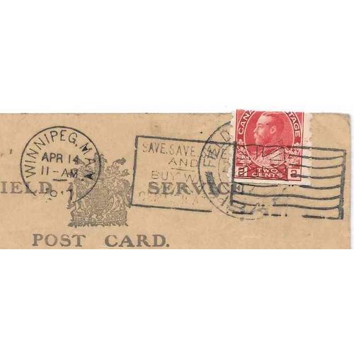Canada Admiral Flag Slogan 1917 Winnipeg "Save Save Save and Buy War ..."