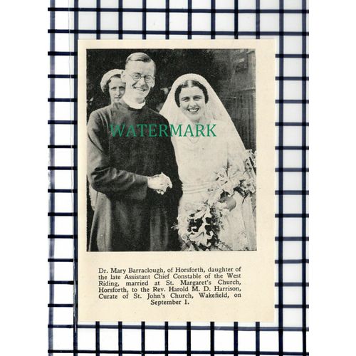 C7095) Dr Mary Barraclough Horsforth Rev Harold MD Harrison Wakefield - 1936
