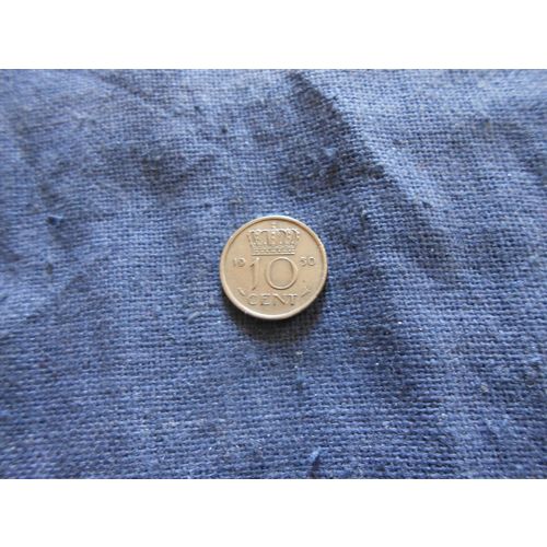 1950 NETHERLANDS 10 CENT COIN.