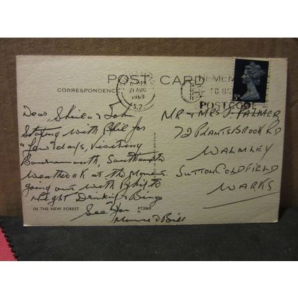 IN THE NEW FOREST used postcard 1969 postmark =