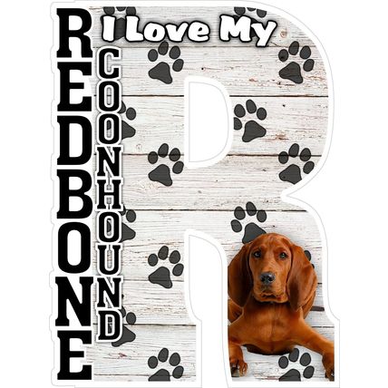 I Love My Redbone Coonhound Fridge Magnet