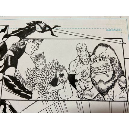 Trinity Angels #4 p12 (1997) Justice League Artist Kevin Maguire Fishnets Fight