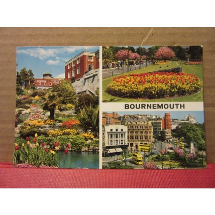 BOURNEMOUTH multiview used postcard 1968 postmark John Hinde =
