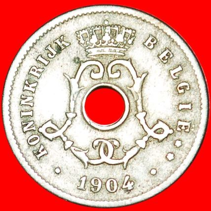 DUTCH LEGEND: BELGIUM★ 5 CENTIMES 1904★LEOPOLD II 1865-1909★LOW START★NO RESERVE