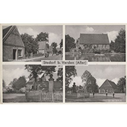 Stedorf Verden Germany Old Postcard