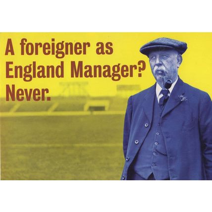 England Foreign Football Manager Liptons Ice Tea Advertising Postcard
