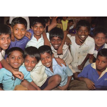 India Children Rare Poverty 1980s Rare Charity Awareness Postcard