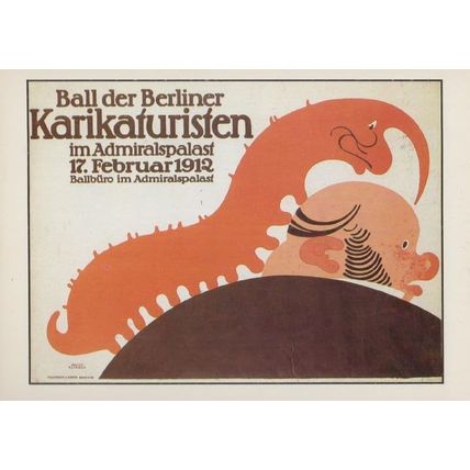 Julius Klinger Wettfluge 1912 Berlin Planet Verlag Poster German Postcard