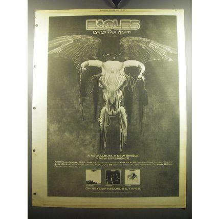 1975 Eagles One of These Nights Album Ad - A new album. A new single.