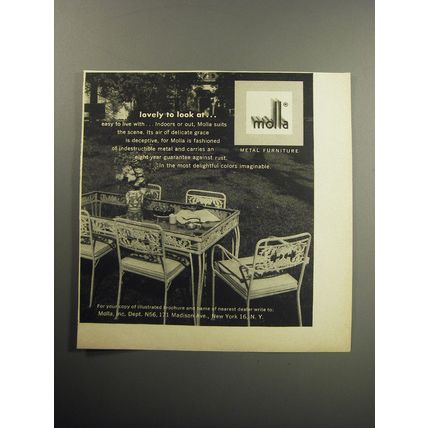 1957 Molla Metal Furniture Ad - lovely to look at