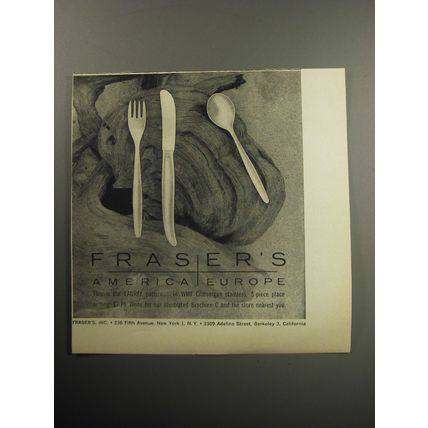 1957 Fraser's Laurel pattern flatware Advertisement