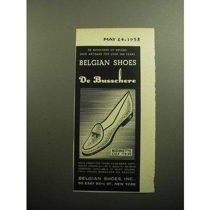 1958 De Busschere Midinette Shoes Advertisement