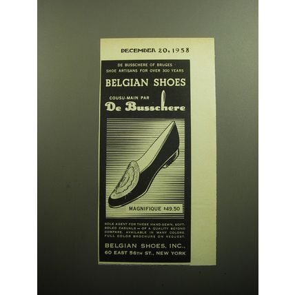 1958 De Busschere Magnifique Shoes Advertisement