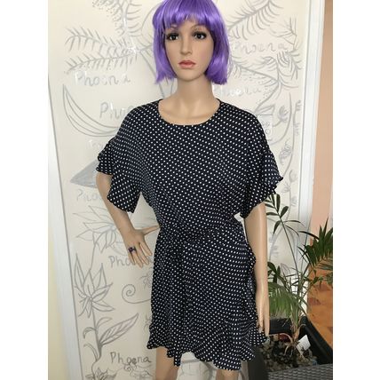 Milk and honey polka dot dress women size 8
