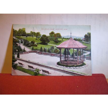 BELLEVUE PARK, NEWPORT, MONMOUTHSHIRE WALES used antique postcard 1911 pm =