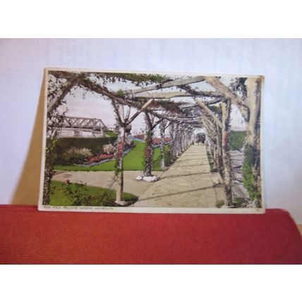 ROSE WALK, MELCOME GARDENS, WEYMOUTH, DORSET vintage postcard by Wade 1945 pm =