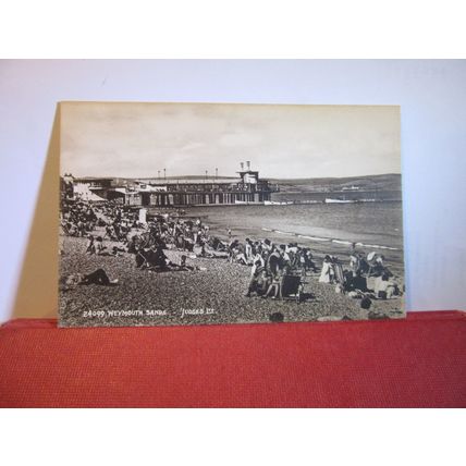 THE SANDS, WEYMOUTH, DORSET unused antique postcard by Judges 24099 =