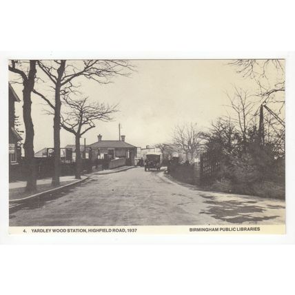 Yardley Wood Station Birmingham Public Libraries Reproduction Postcard