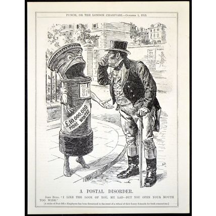 A POSTAL DISORDER 1913 John Bernard Partridge PUNCH CARTOON PAGE