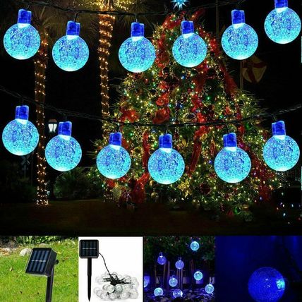 LED Ball Solar Light Party Fairy Outdoor Retro Ball String Lights Patio Garden