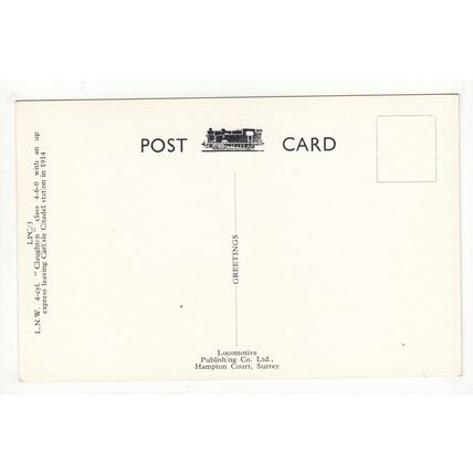 LNW Claughton Steam Locomotive Carlisle Citadel Station Railway Postcard LPC3