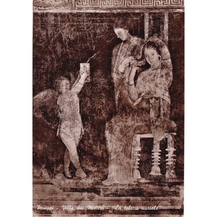 Pompei Villa Misteri Toletta nuziale Italy Real Photo Postcard unused VGC