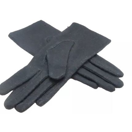 Ladies Gloves Black with Seed Bead Detail 23.5 CM Clothing Accessory Winter