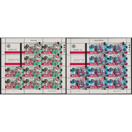 Malta Europa Historical Events 2v Sheetlets 1982 MNH SG#692-693