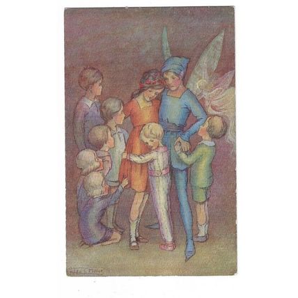 Hilda Miller, Children, Fantasy, Fairies, Peter Pan. Artist Signed Postcard.