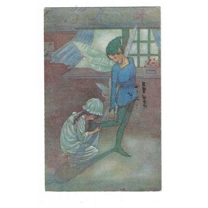 Hilda Miller, Children, Fantasy, Fairies, Peter Pan. Artist Signed Postcard.