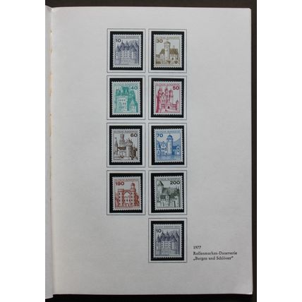 DEUTSCHE BUNDESPOST ALBUM 1977 YEAR POSTAGE STAMPS Complete Unmounted Mint