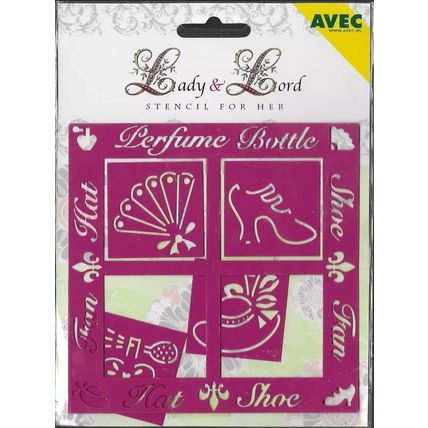 Lady & Lord. Stencil For Her Set. Embossing Cardmaking Scrapbooking Crafts