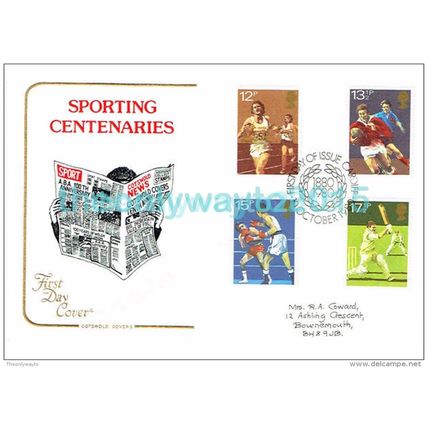 1980 Sporting Centenaries UK FDC, Stamps