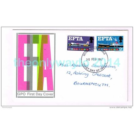 1967 EFTA, FDC, GB, Stamps